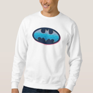 Sweatshirt Batman Symbole rose et bleu