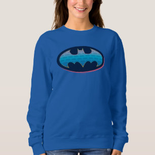 Sweatshirt Batman Symbole rose et bleu