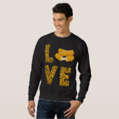 Sweatshirt Bâtons Mozzarella Leopard Love Cheese Sticks Alime (Devant entier)