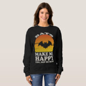Sweatshirt Bats Make Me Happy, Bat Clothes, Bat (Devant entier)