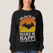 Sweatshirt Bats Make Me Happy, Bat Clothes, Bat (Devant)