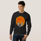 Sweatshirt Batte Vampire avec Pleine lune magique (Devant entier)