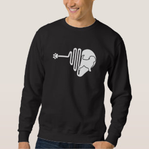 Sweatshirt Battement de coeur de patte de chien Affenpinscher