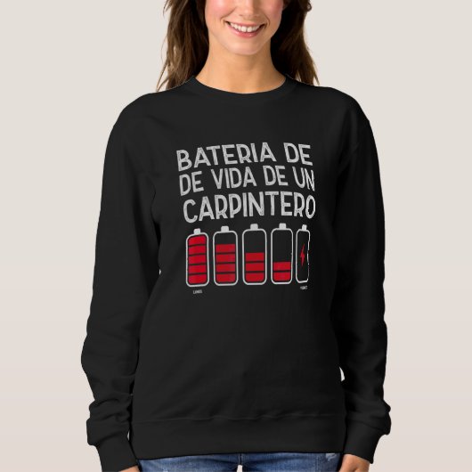 Sweatshirt Batterie de vie d'un menuisier (Devant)