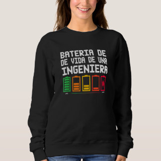 Sweatshirt Batterie de vie d'une ingénieure