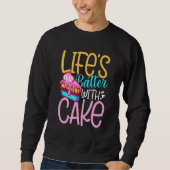 Sweatshirt Batterie Lifes Avec Gâteau (Devant)