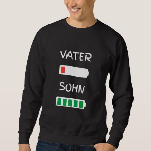 Sweatshirt Batterie Vater Son Papa Vide (Devant)