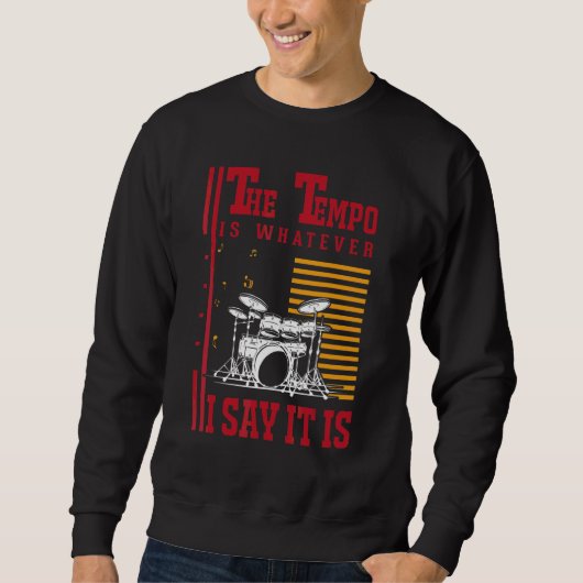 Sweatshirt Batteur de tempo de batterie (Devant)