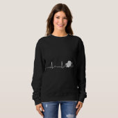 Sweatshirt Battle Fish Heart Line Heartbeat Pulse Ekg (Devant entier)