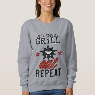 Sweatshirt BBQ Rustique Fumée Grill MANGER RÉPÉTER