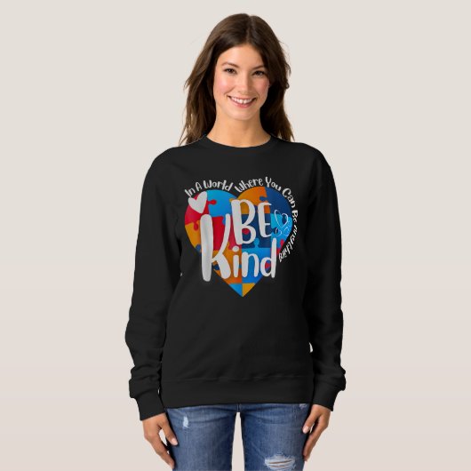 Sweatshirt Be Kind Can Be Anything Puzzle (Devant entier)