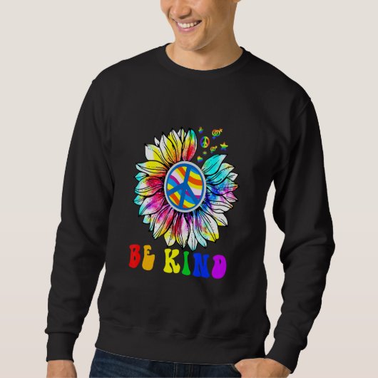 Sweatshirt Be Kind Love Rainbow Choose Kindness Sunflower Pri (Devant)