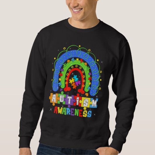 Sweatshirt Be Kind Men Women Rainbow Inspiration Autism Awa (Devant)