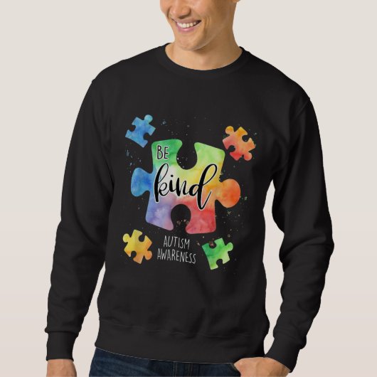 Sweatshirt Be Kind Puzzle Pieces Cute Autism Awareness Puzzle (Devant)