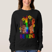 Sweatshirt Be Kind Rainbow Sign Language LGBT Pride Equality  (Devant)