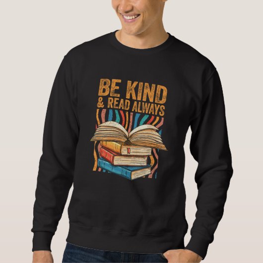Sweatshirt Be Kind Read Always Bookish Introvert Librarian Bo (Devant)
