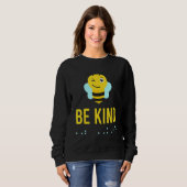 Sweatshirt Be Kind Sign Braille Language Bee Smile Graphic Ye (Devant entier)
