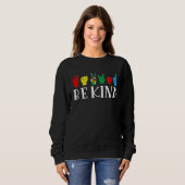 Sweatshirt Be Kind Sign Language Autism Awareness Month Puzzl (Devant entier)