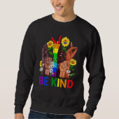 Sweatshirt Be Kind Sign Language Hand Talking Lgbtq+ Gay Les (Devant)