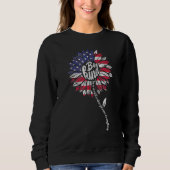 Sweatshirt Be Kind Sunflower 4 juillet Amérique patriotique I (Devant)