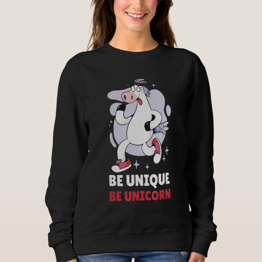Sweatshirt Be Unique Be Unicorn 3 (Devant)