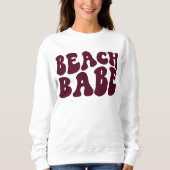 Sweatshirt Beach Baby Burgundy Correspondant Bachelorette Par (Devant)