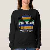 Sweatshirt Beach Lover  Retro Nevada  Summer Distressed (Devant)