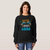 Sweatshirt Beaches Booze Miami Summer Vacation Party Matching (Devant entier)