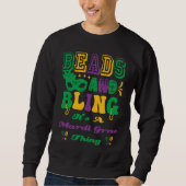Sweatshirt Beads And Bling It's A Mardi Gras Thing (Devant)
