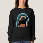 Sweatshirt Beagel Dog With Patterned Rainbow (Devant)