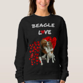 Sweatshirt Beagle Aimer mignon Couple (Devant)