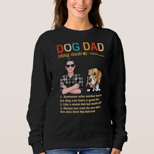 Sweatshirt Beagle Chien Papa Définition Meilleur Chien Papa J (Devant)