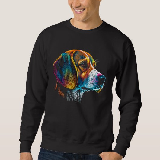 Sweatshirt Beagle Face For Dog Owners (Devant)