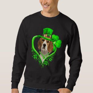 Sweatshirt Beagle Jour de la Saint Patrick Irlandais Shamrock