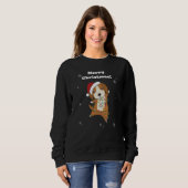 Sweatshirt Beagle Joyeux Noël Animaux d'hiver Chien (Devant entier)