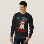 Sweatshirt Beagle juste ici pour bang (Devant entier)