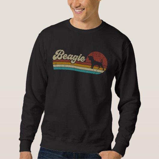 Sweatshirt Beagle Men Women Beagle Retro Vintage Dog (Devant)