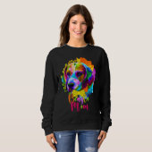 Sweatshirt Beagle Mom Cute Colourful Dog Sunflower  Mother's  (Devant entier)