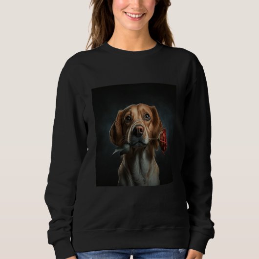 Sweatshirt Beagle My Valentine Date (Devant)