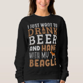 Sweatshirt Beagle Papa Drôle Fête des pères Amoureux des chie (Devant)
