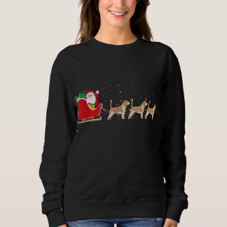 Sweatshirt Beagle Père Noël Sleigh de Noël - Drôle chien Beag