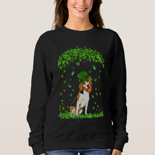 Sweatshirt Beagle St Patricks Day Lover Irish Shamrock Dog Lo (Devant)