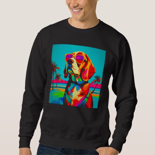 Sweatshirt Beagle Summer Vacation (Devant)