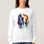Sweatshirt Beagle Vibrant et coloré (Devant)