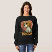 Sweatshirt Beagledog With Heartdecoration, Amazing Dogdad (Devant entier)