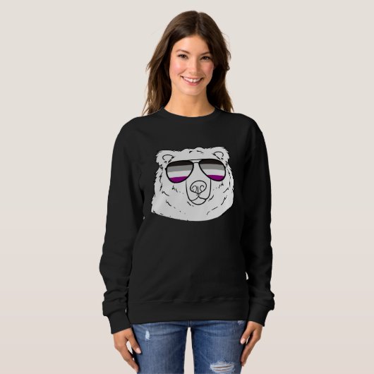 Sweatshirt Bear Asexual Sunglases (Devant entier)