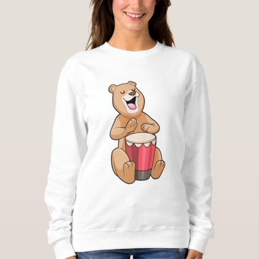 Sweatshirt Bear at Music with Drum (Devant)