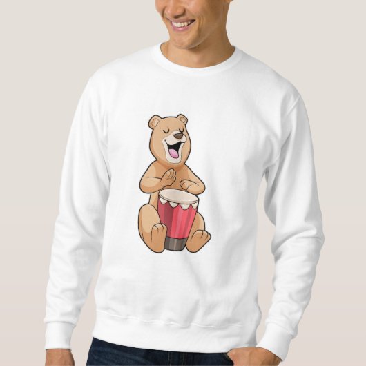 Sweatshirt Bear at Music with Drum (Devant)