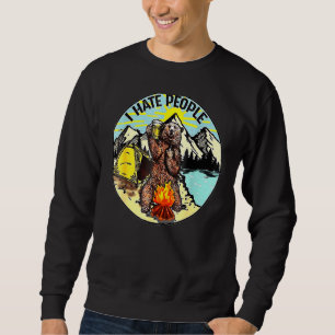 Sweatshirt Bear Camping I Hate People Ado