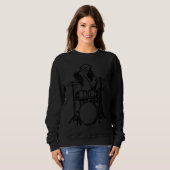Sweatshirt Bear Drumming Drummers Percussionists Musician (Devant entier)